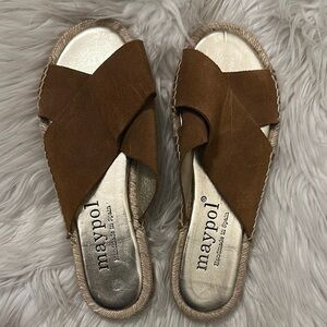 Women's Maypol Brown Slide Sandals